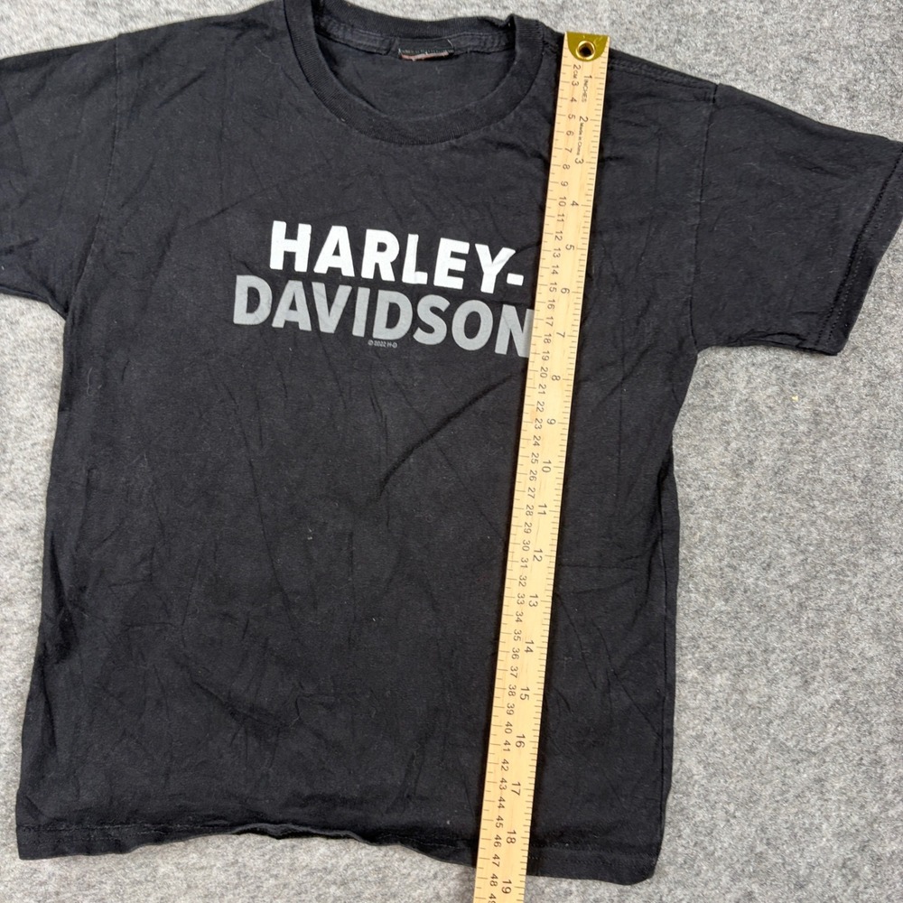 Harley Davidson T-Shirt Youth Small Black Bluegrass Louisville KY Graphic Tee - Picture 3 of 7